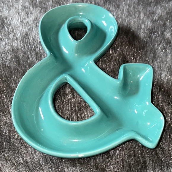 & Teal  ceramic display dish decor New - Picture 3 of 11